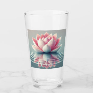 Belle tasse en verre design lotus.