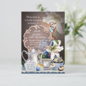 Belle Tea Party Anniversaire des invitations (Debout devant)