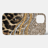Belle Tendance Leopard Faux Poster de animal Coque (Verso (horizontal))