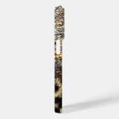 Belle Tendance Leopard Faux Poster de animal Coque (Verso / Droite)