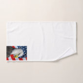Belle tête d'aigle chauve et un drapeau américain  (Serviette à main)