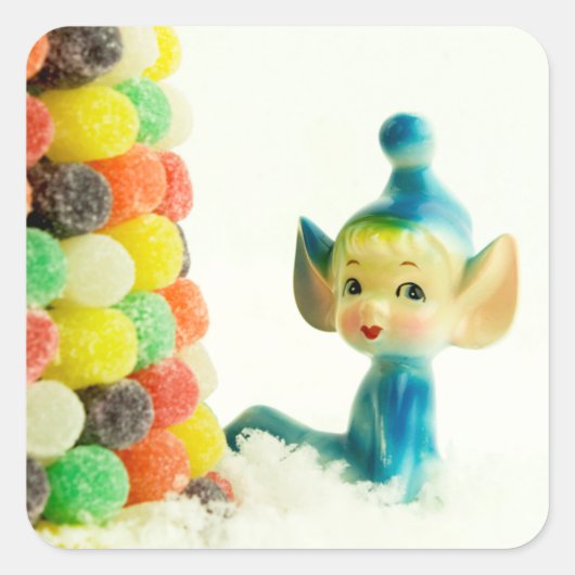 Belle the Pixie Elf Vierkante Sticker (Voorkant)