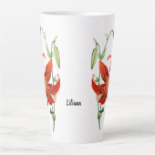 Belle Tigre Rouge Lily Floral Coffee Mug (Devant)