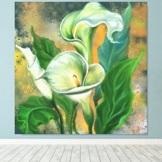 Belle toile Calla Lily Imprimer (Insitu (Plancher de Bois))
