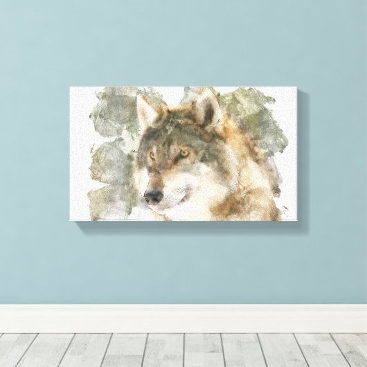 Belle toile d'aquarelle Wolf (Insitu (Plancher de Bois))