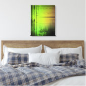 Belle toile d'art abstraite verte AI (Insitu(Chambre))