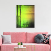 Belle toile d'art abstraite verte AI (Insitu(Salon))