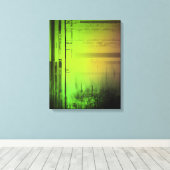 Belle toile d'art abstraite verte AI (Insitu (Plancher de Bois))