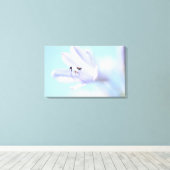 Belle toile étirée Fleur Bleue Douce (Insitu (Plancher de Bois))