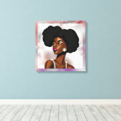 Belle toile femme africaine (Insitu (Plancher de Bois))