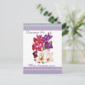 Belle Toile Floral Carte Postale Art (Debout devant)