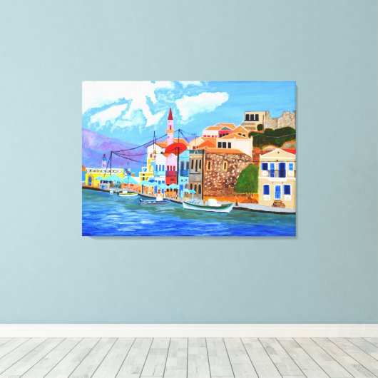 Belle toile grecque (Insitu (Plancher de Bois))