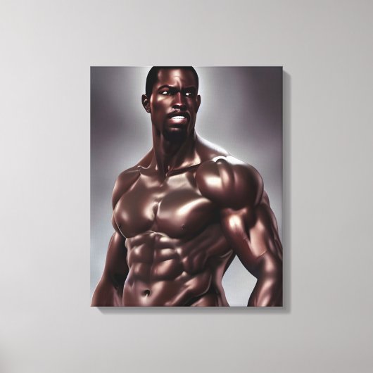 Belle toile musculaire Black Man Impression (Recto)