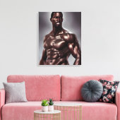 Belle toile musculaire Black Man Impression (Insitu(Salon))