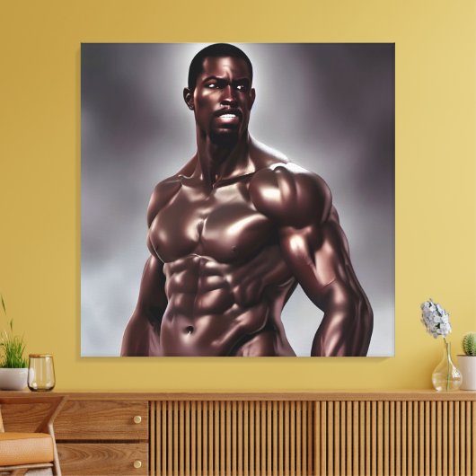Belle toile musculaire Black Man Impression (Insitu(Salon))