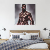 Belle toile musculaire Black Man Impression (Insitu(Chambre))