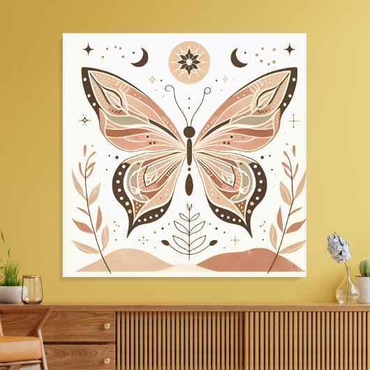 Belle toile papillon Mur Art (Insitu(Salon))
