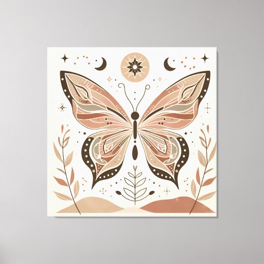 Belle toile papillon Mur Art (Recto)