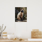 Belle Tonkinese Chat Art Imprimer Poster (Cuisine)