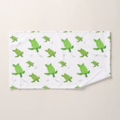 Belle tortue verte sur blanc (Serviette à main)