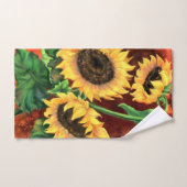 Belle Trois Tournesols - Peinture  (Serviette à main)