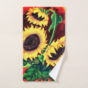 Belle Trois Tournesols - Peinture Art