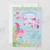 Belle Troll Invitations de fête d'anniversaire (Devant)