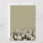 Belle tulipe blanche peignant Faire-part de mariag (Dos)