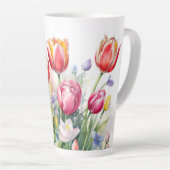 Belle Tulipe Fleur Latte Mug (Angle droit)