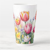 Belle Tulipe Fleur Latte Mug (Devant)
