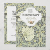 belle typographie vintage invitations d'anniversai (Devant / Derrière)