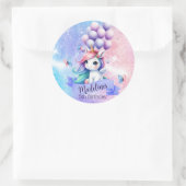 Belle Unicorne avec Ballons Stickers (Sac)