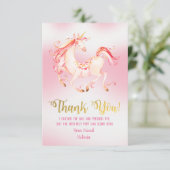 Belle Unicorne Merci cartes de notes (Debout devant)