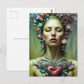 Belle Valentine déesse de l'amour Carte postale (Devant / Derrière)