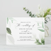 Belle Verdure Calligraphie Noire Invitation (Debout devant)