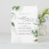 Belle Verdure Calligraphie Noire Invitation (Debout devant)