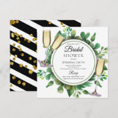 Belle verdure Invitation de douche nuptiale (Devant / Derrière)