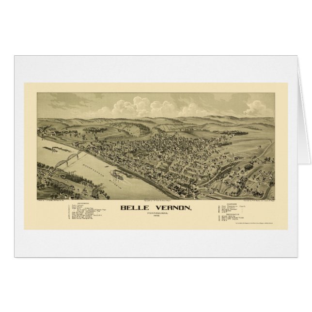 Belle Vernon, carte panoramique de PA - 1902 (Devant horizontal)
