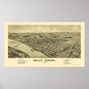 Belle Vernon, PA Panoramic Map - 1902 Poster