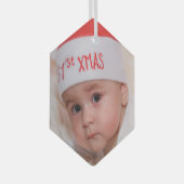 Belle Verre Photo Ornement de Noël (Avant droite)