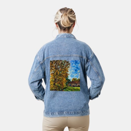Belle Veste Denim Jour d'automne (Modèle)