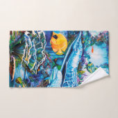 Belle vie marine près de récif (Serviette à main)