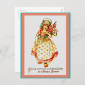 Belle vieille image européenne de Pâques sur carte (Devant / Derrière)