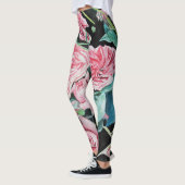 Belle vieille roses roses Leggings (Gauche)