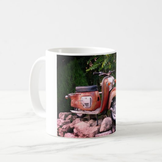 Belle vieille Scooter blanc 325 ml Mug blanc class (Devant gauche)