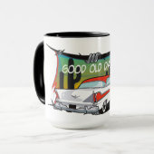 Belle Vieux Jours Classique voiture Mug (Devant gauche)