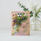 Belle Vins de Berry et Blue Birds Carte postale (Debout devant)