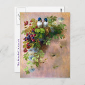 Belle Vins de Berry et Blue Birds Carte postale (Devant / Derrière)