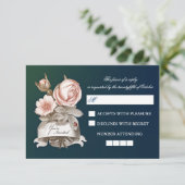 belle vintage carte RSVP (Debout devant)