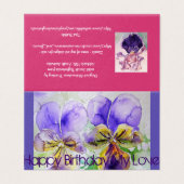 Belle Viola violet Peinture Love Carte d'Anniversa (Outside Unfolded)